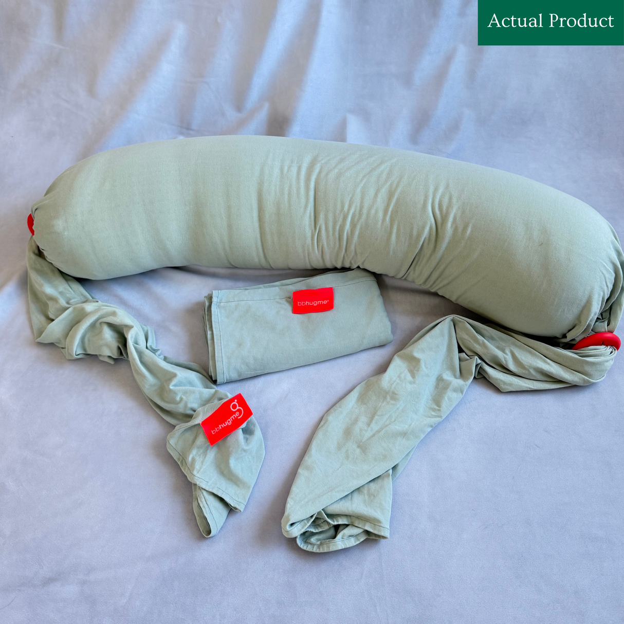 Bbhugme Pregnancy Pillow With Two Covers, Gently Used / Blue