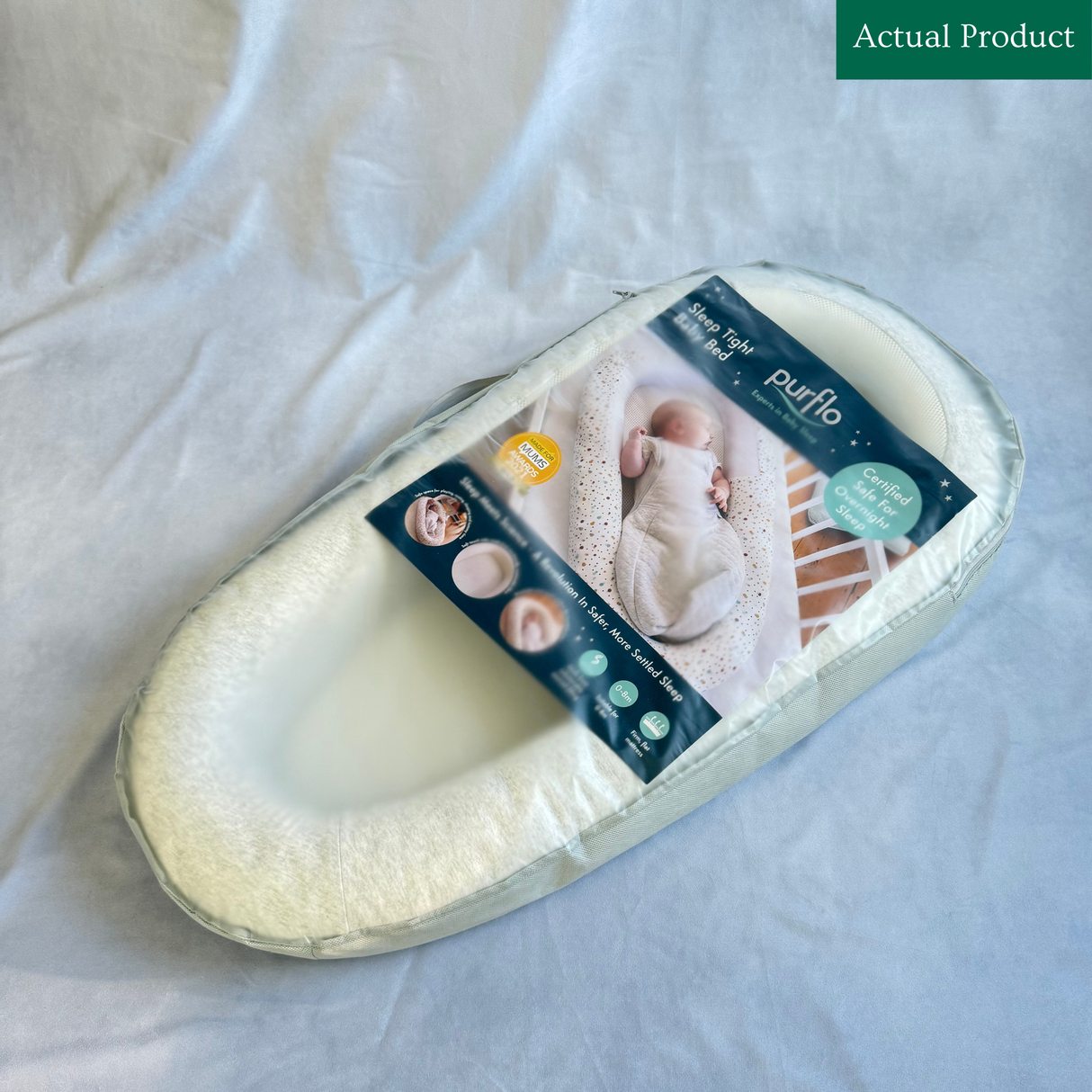 Purlo Sleep Tight Baby Bed, Gently Used / Grey