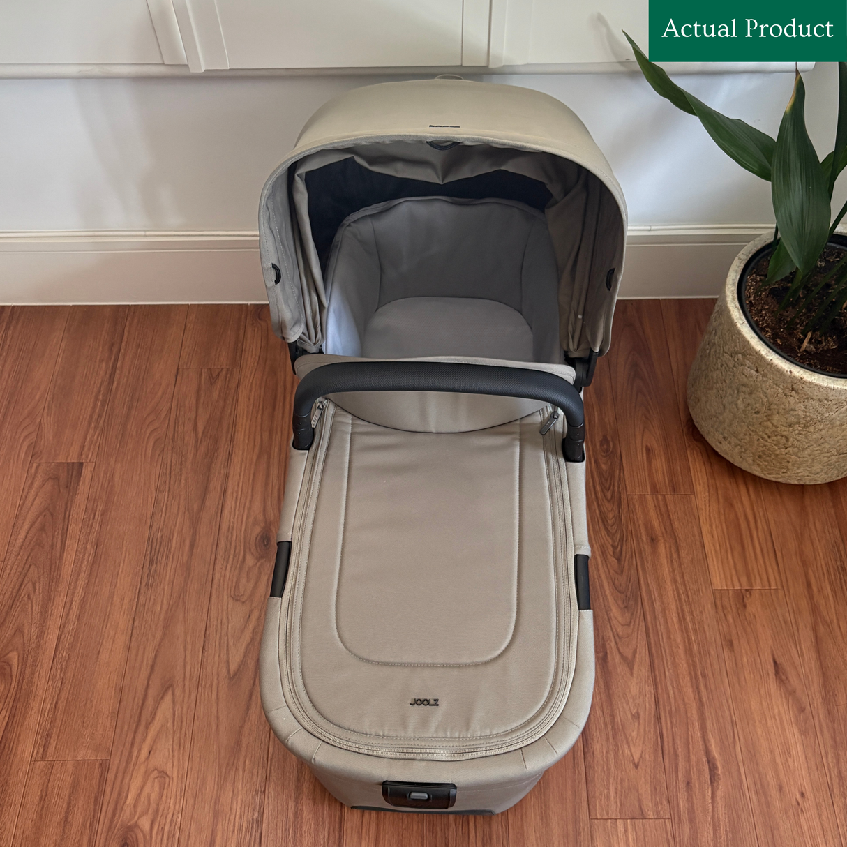 Joolz Aer² Cot and Rain Cover, Like New / Brown