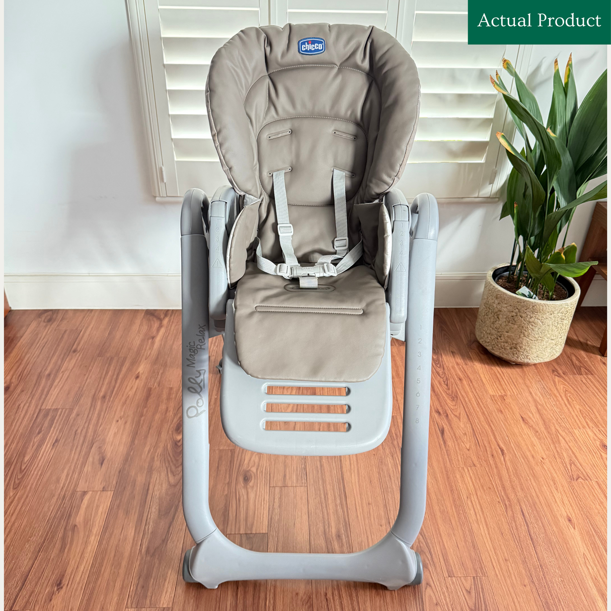 Chicco Polly Magic Relax High Chair, Gently Used / Grey