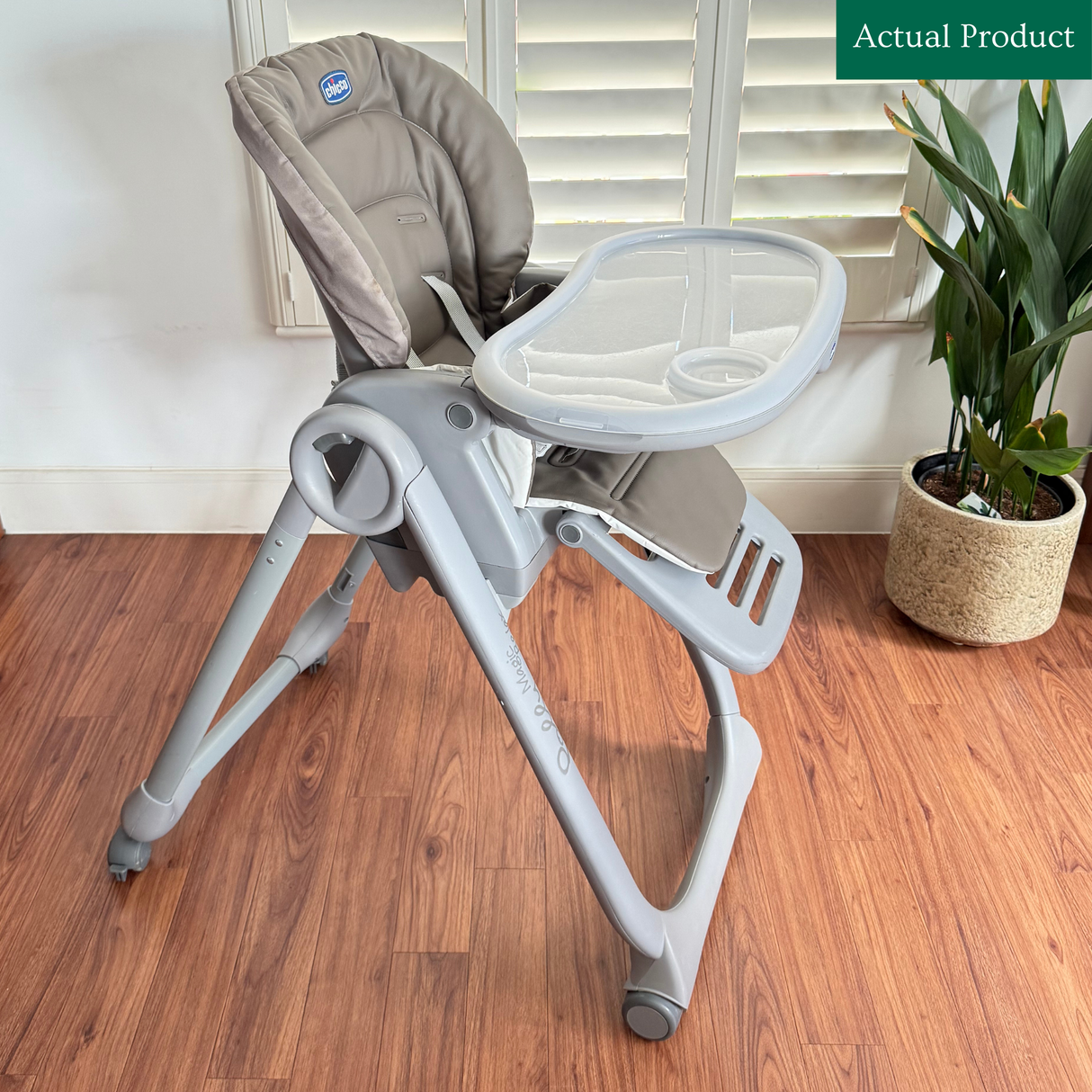 Chicco Polly Magic Relax High Chair, Gently Used / Grey