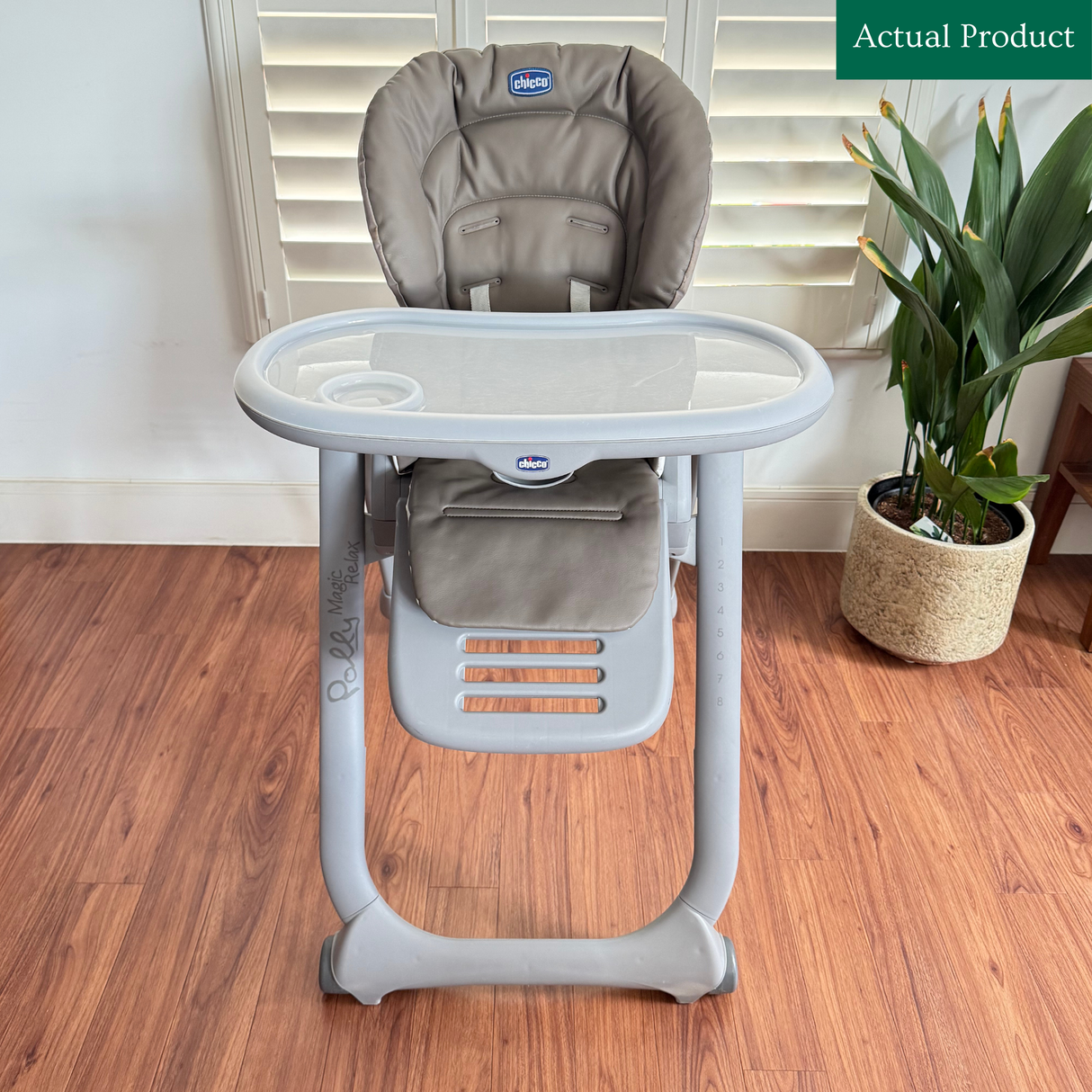 Chicco Polly Magic Relax High Chair, Gently Used / Grey