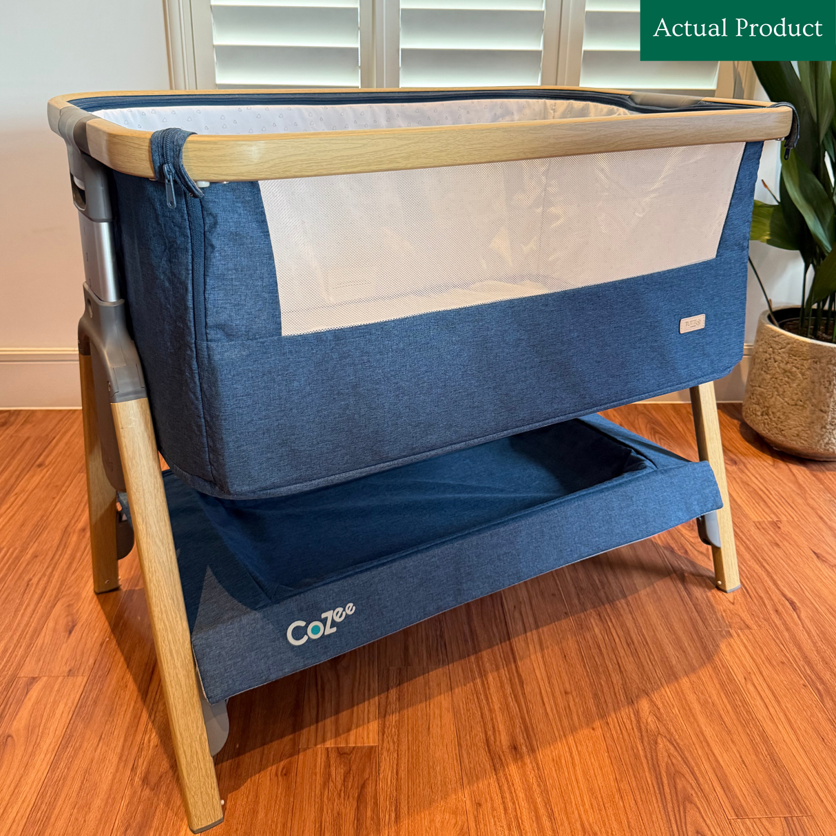 Tutti Bambini CoZee Crib, Like New / Blue