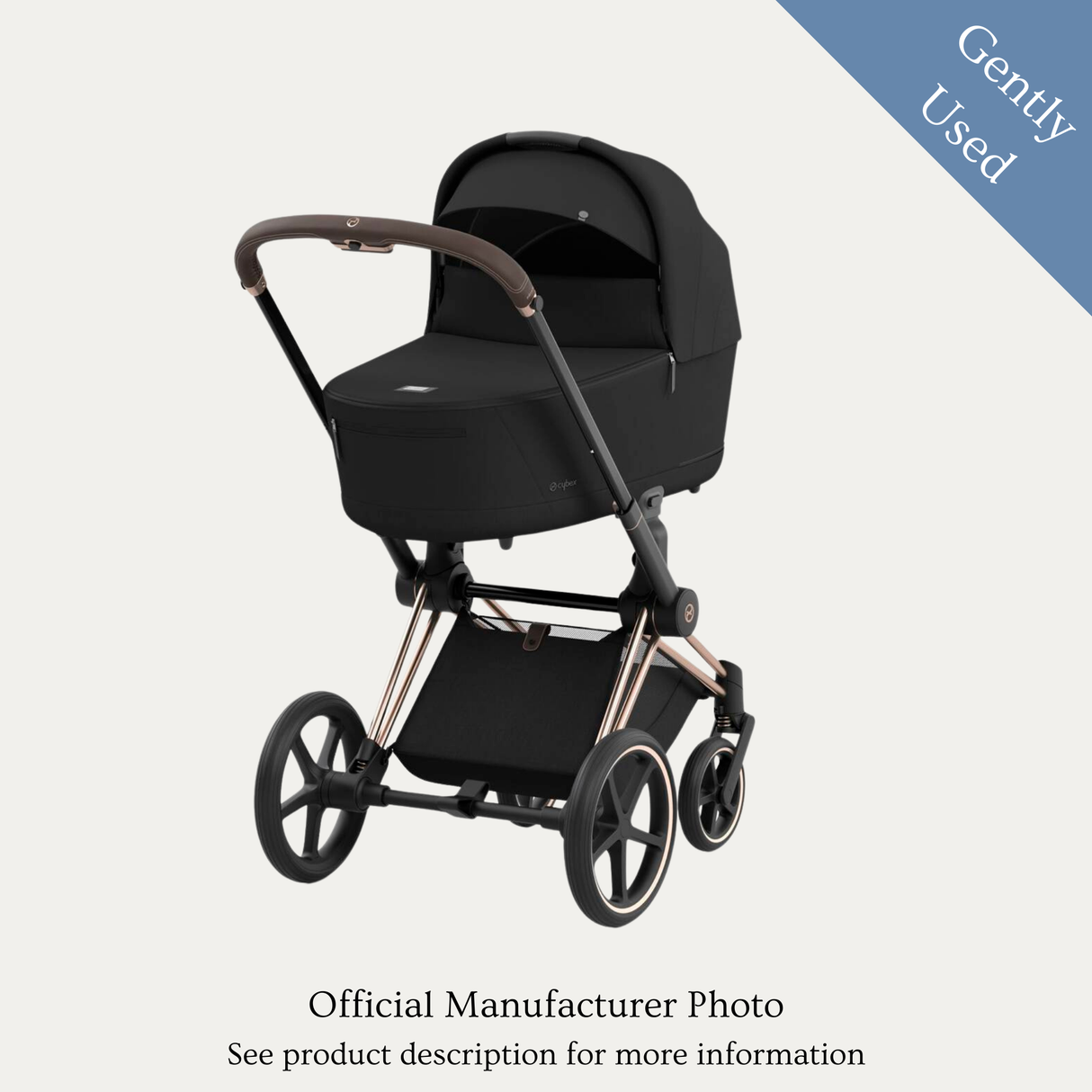 Cybex Priam Pram and Lux Carrycot, Gently Used / Rose Gold