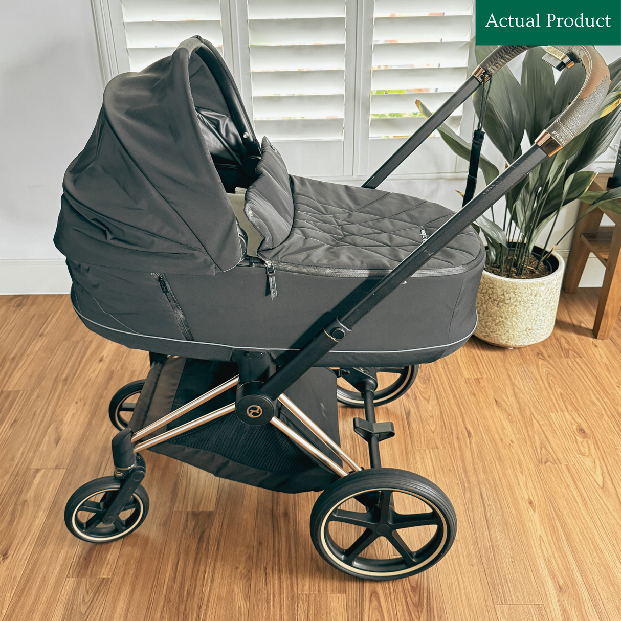 Cybex Priam Pram and Lux Carrycot, Gently Used / Rose Gold