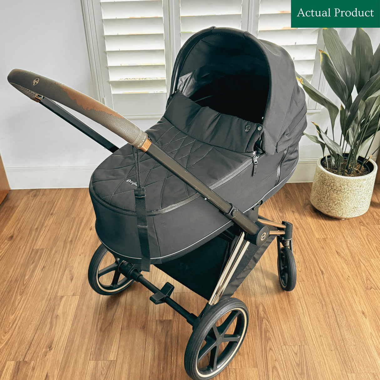 Cybex Priam Pram and Lux Carrycot, Gently Used / Rose Gold