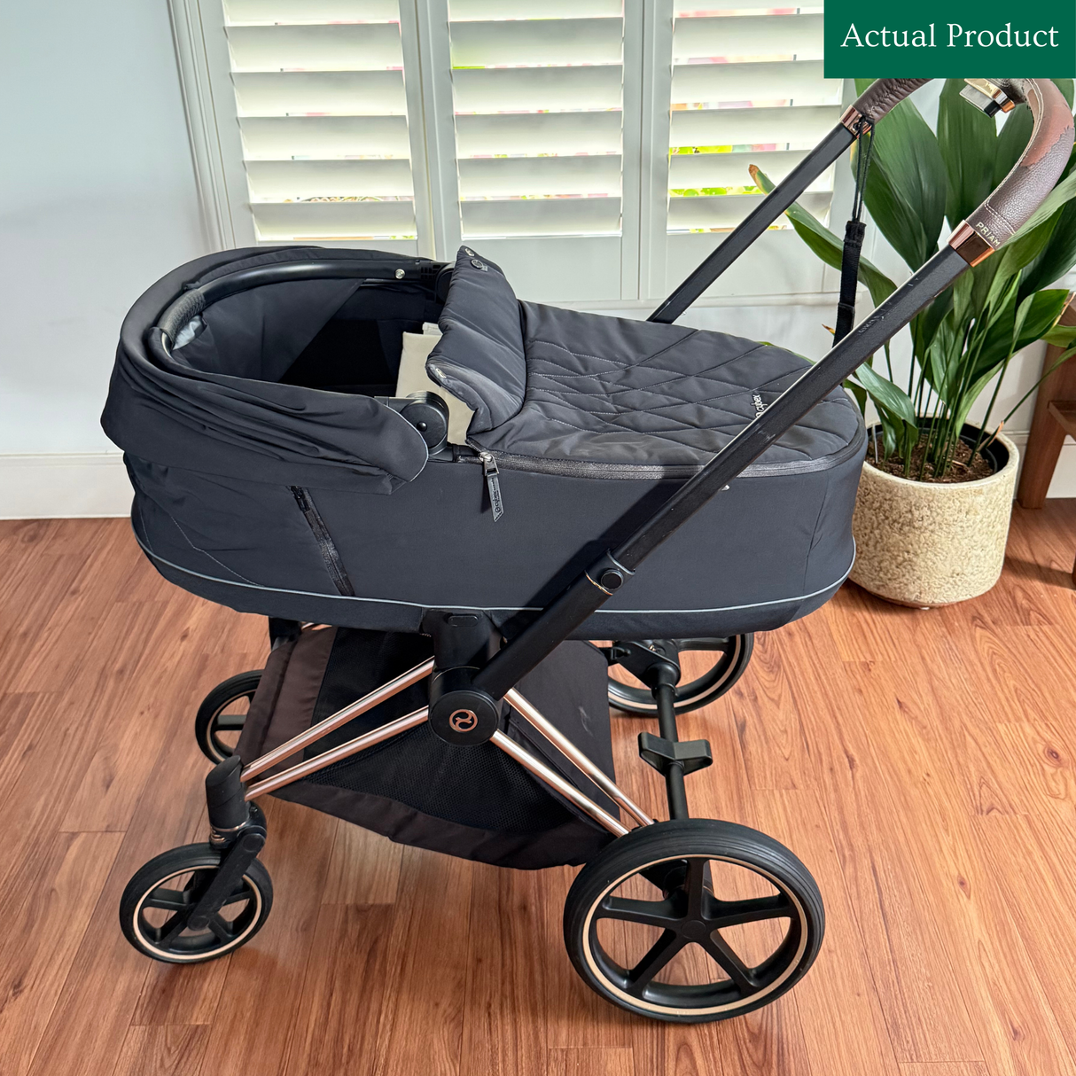 Cybex Priam Pram and Lux Carrycot, Gently Used / Rose Gold