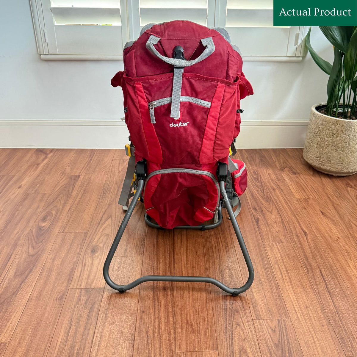 Deuter Kid Comfort 2 Child Carrier (With Sun Hood And Rain Cover), Gently Used / Red