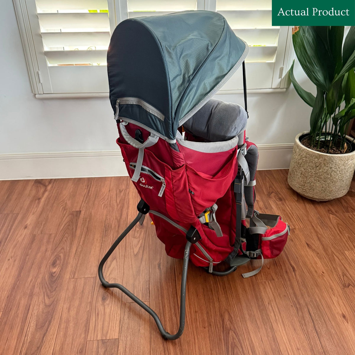 Deuter Kid Comfort 2 Child Carrier (With Sun Hood And Rain Cover), Gently Used / Red