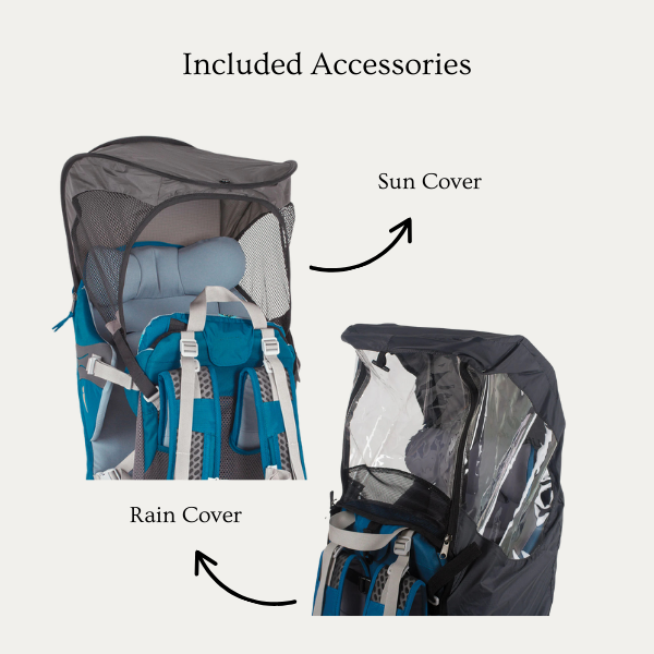 LittleLife Freedom S4 Child Carrier with Sun and Rain Covers, Gently Used / Blue