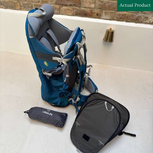 LittleLife Freedom S4 Child Carrier with Sun and Rain Covers, Gently Used / Blue