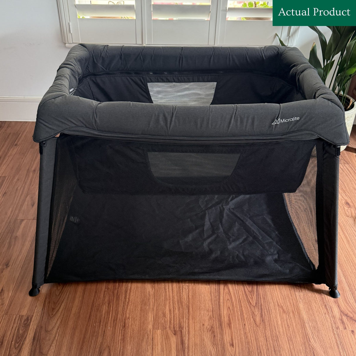 Micralite Sleep & Go Travel Cot With Newborn Insert, Like New / Black