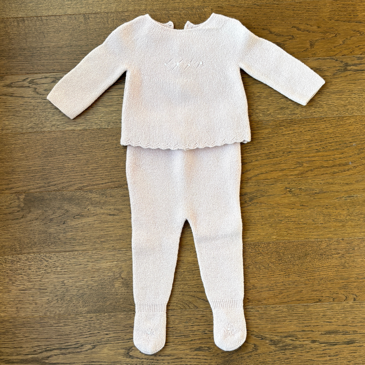 Pepa London Dot Detail Knitted Set (12M), Gently Used / Pink