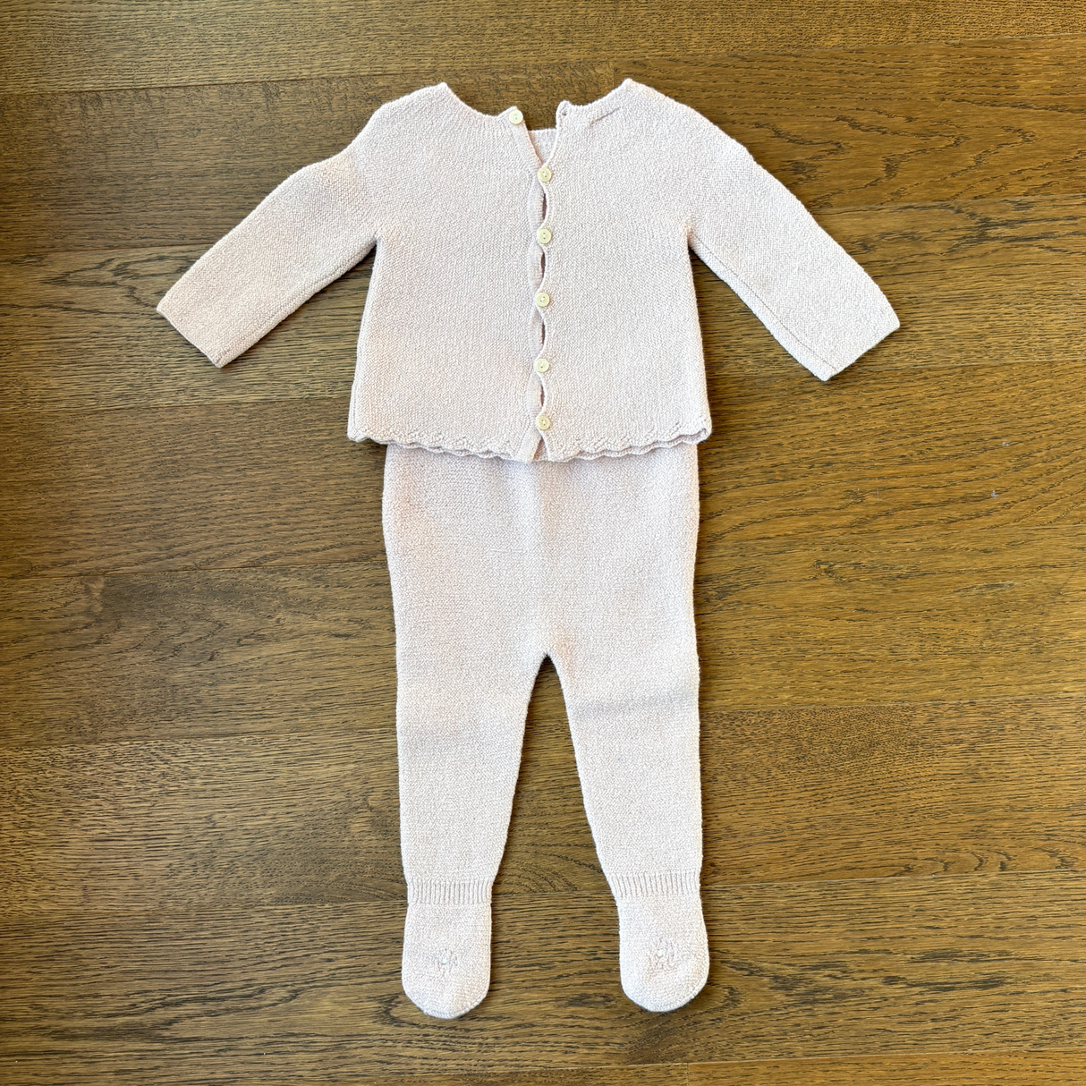 Pepa London Dot Detail Knitted Set (12M), Gently Used / Pink