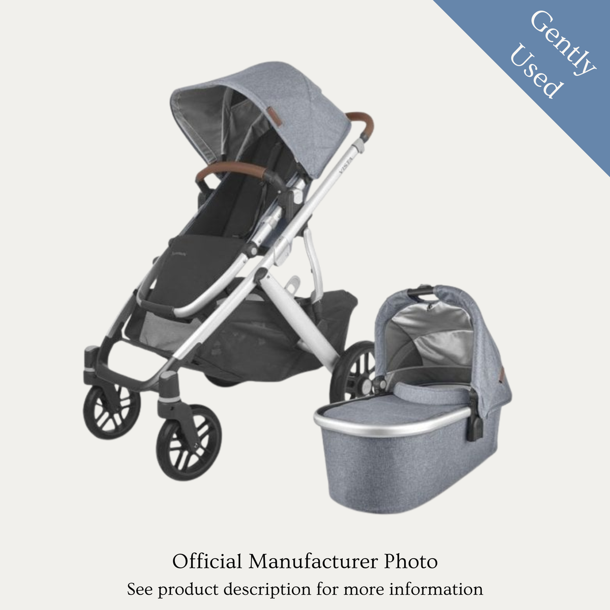 UPPAbaby Vista Pushchair with Carrycot, Gently Used / Grey – Rekiddle