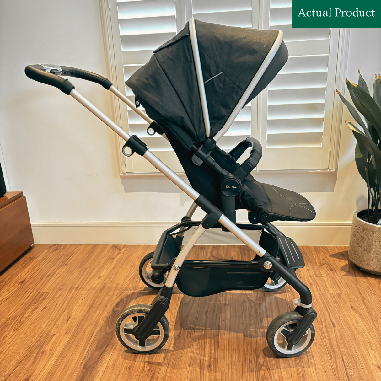 Silver Cross Wayfarer Stroller & Carrycot, Like New / Black