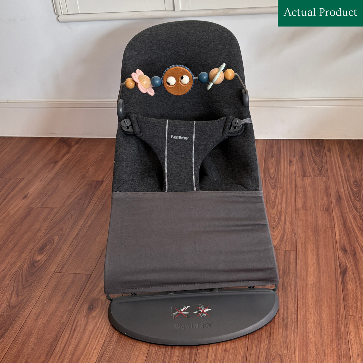 Babybjorn Bouncer + Toy Bar, Gently Used / Grey