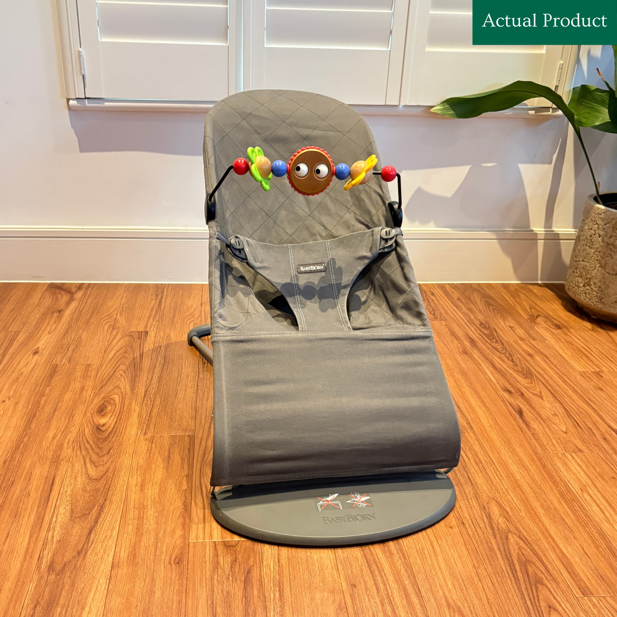 Babybjorn Bouncer Bliss and Toy, Gently Used / Grey