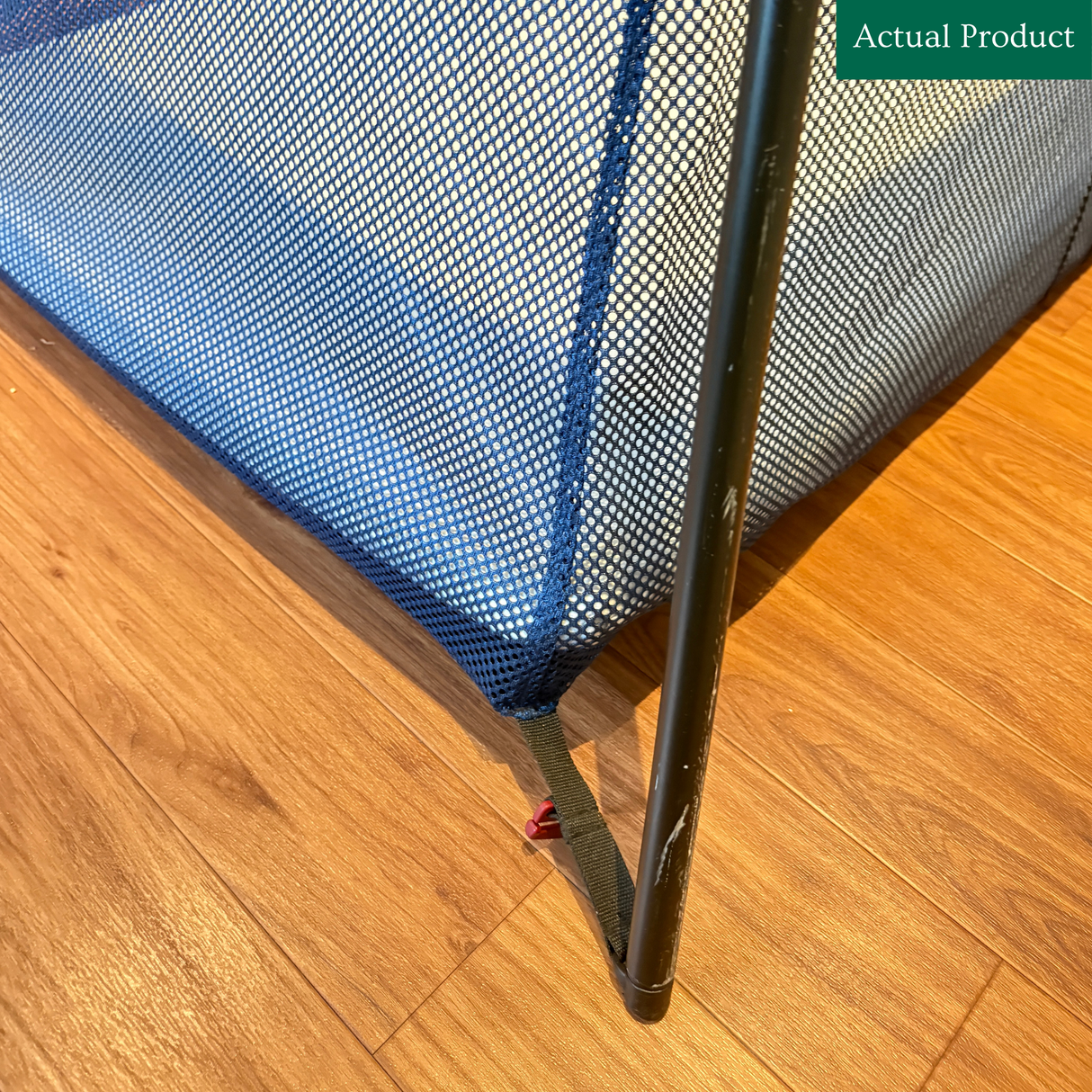 Babybjorn Travel Cot Light with SnoozeShade Blackout Cover, Used / Blue