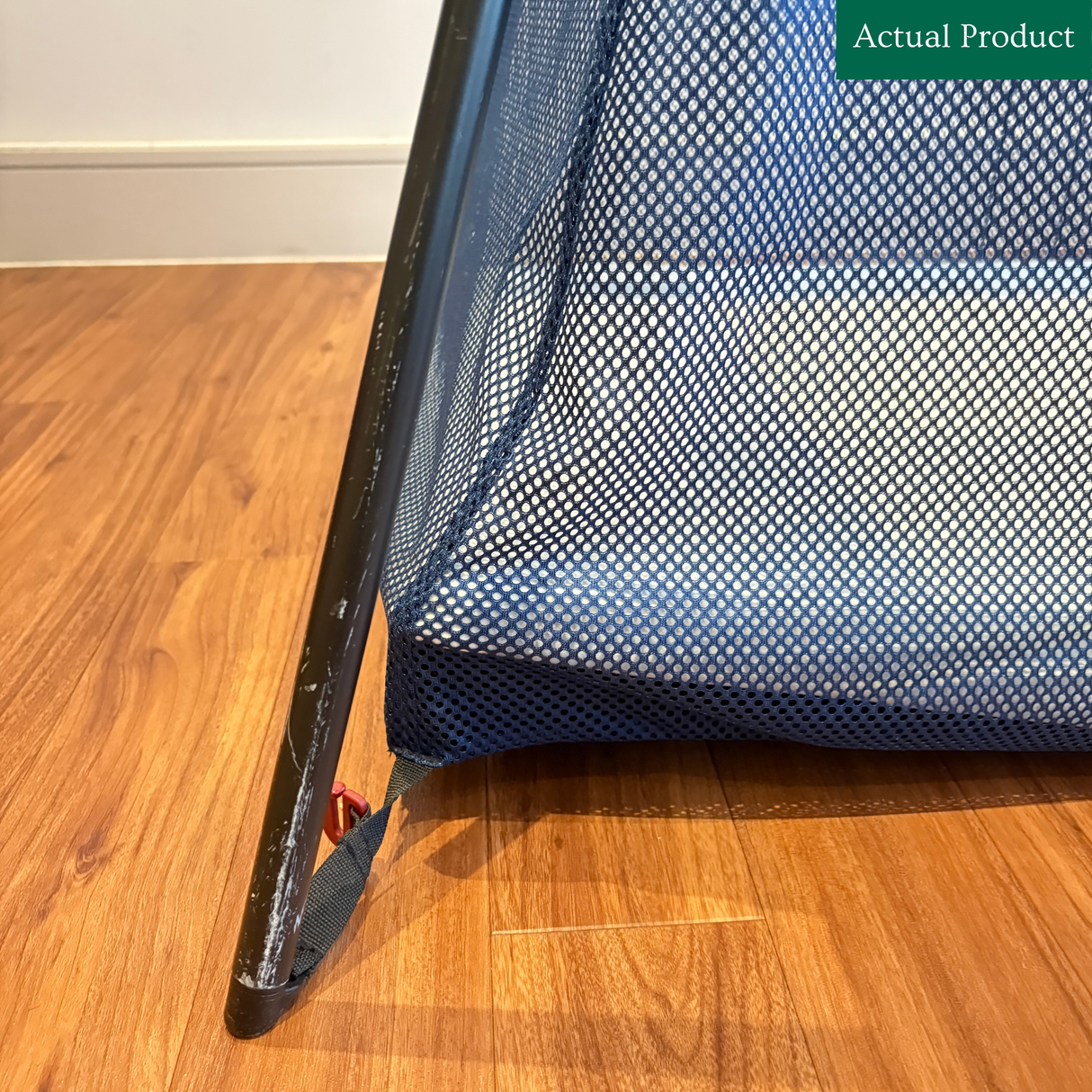 Babybjorn Travel Cot Light with SnoozeShade Blackout Cover, Used / Blue