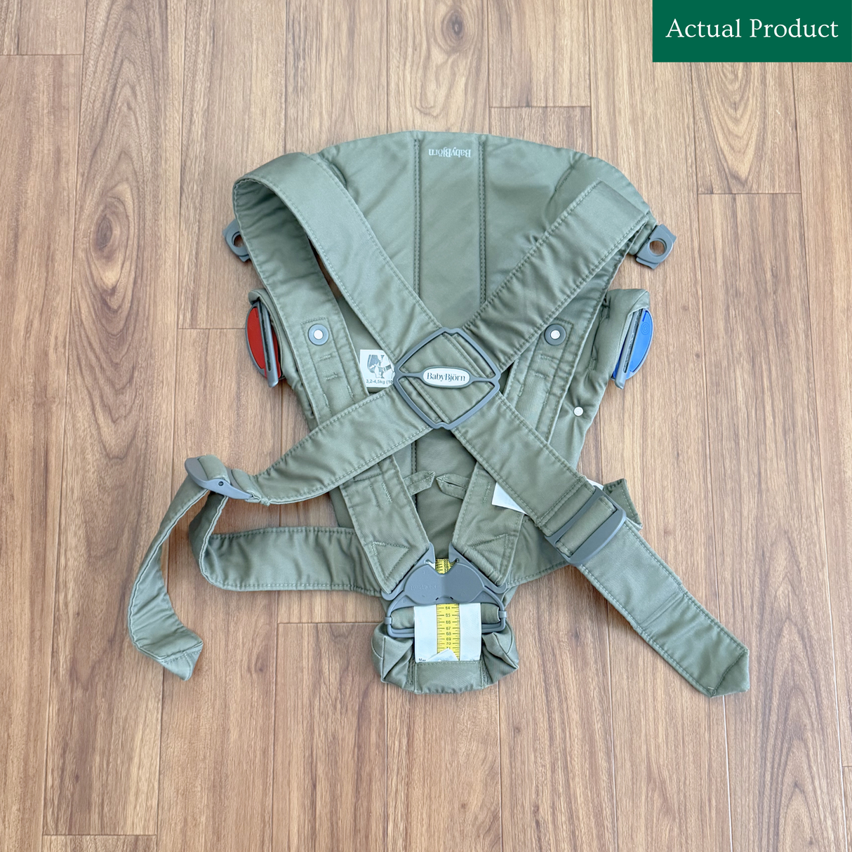 BabyBjörn Mini Carrier, Like New / Green Woven