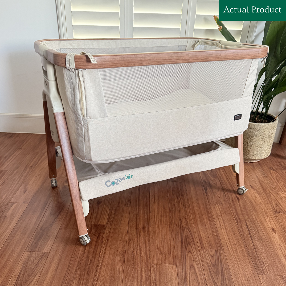 Tutti Bambini Cozee Air Bedside Crib, Gently Used / Beige