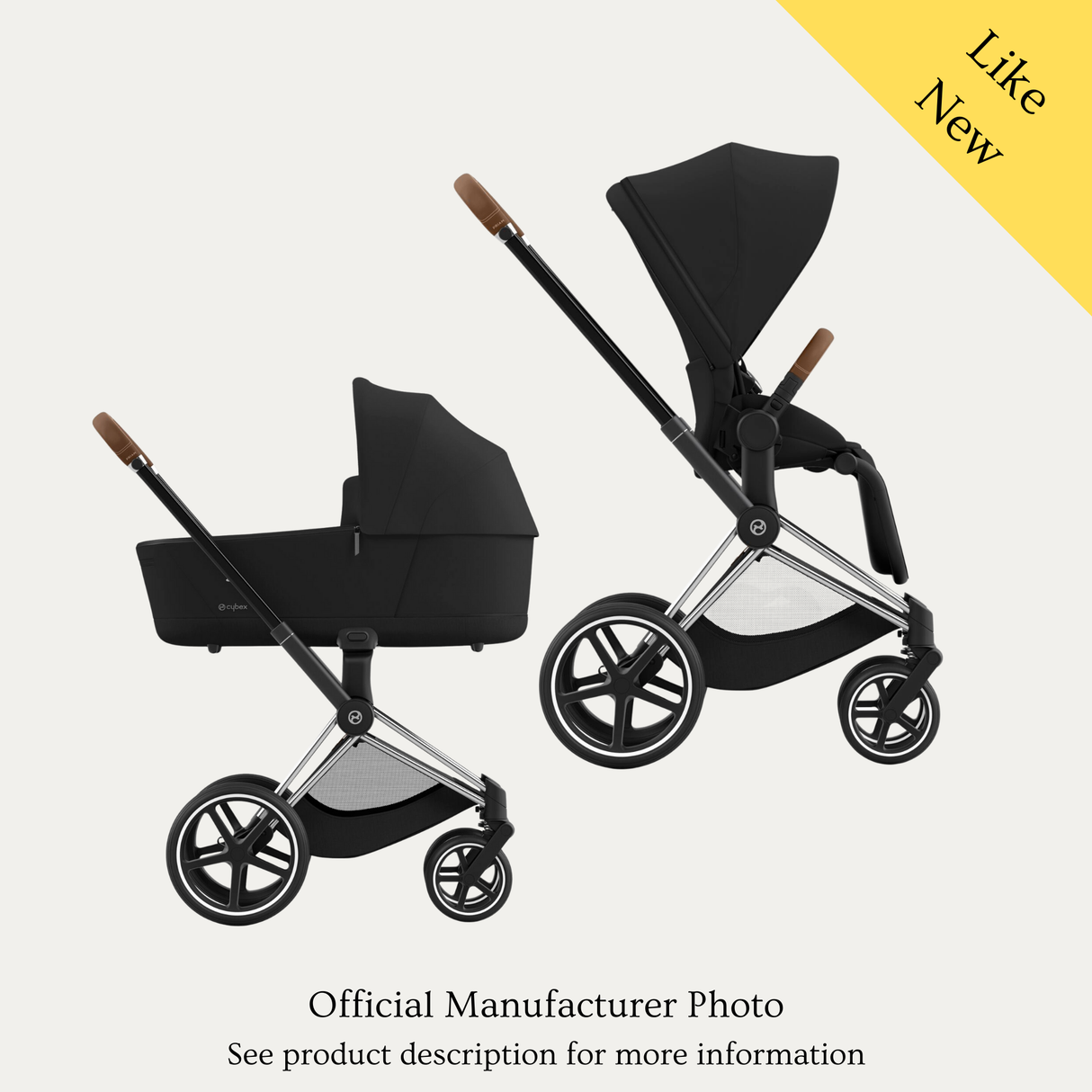 Cybex Priam Pram, Like New / Black Chrome