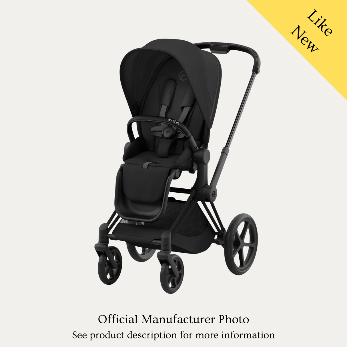 Cybex Platinum Priam Carrycot & Seat, Like New / Black