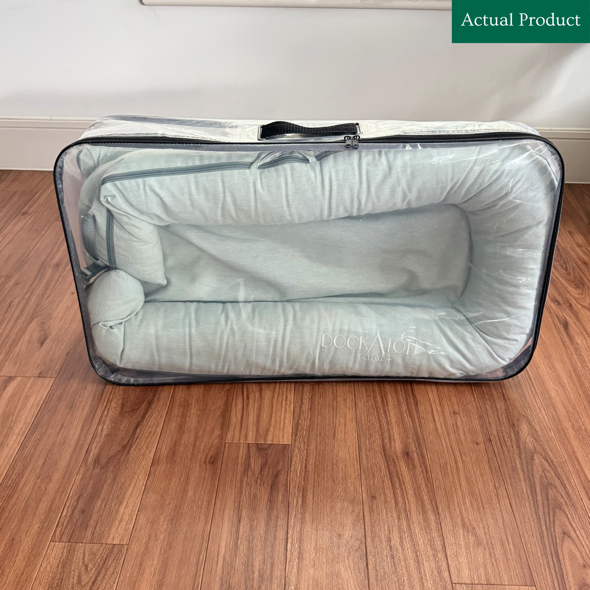 DockATot Deluxe+ Dock (With Storage Bag), Like New / Marine Chambray