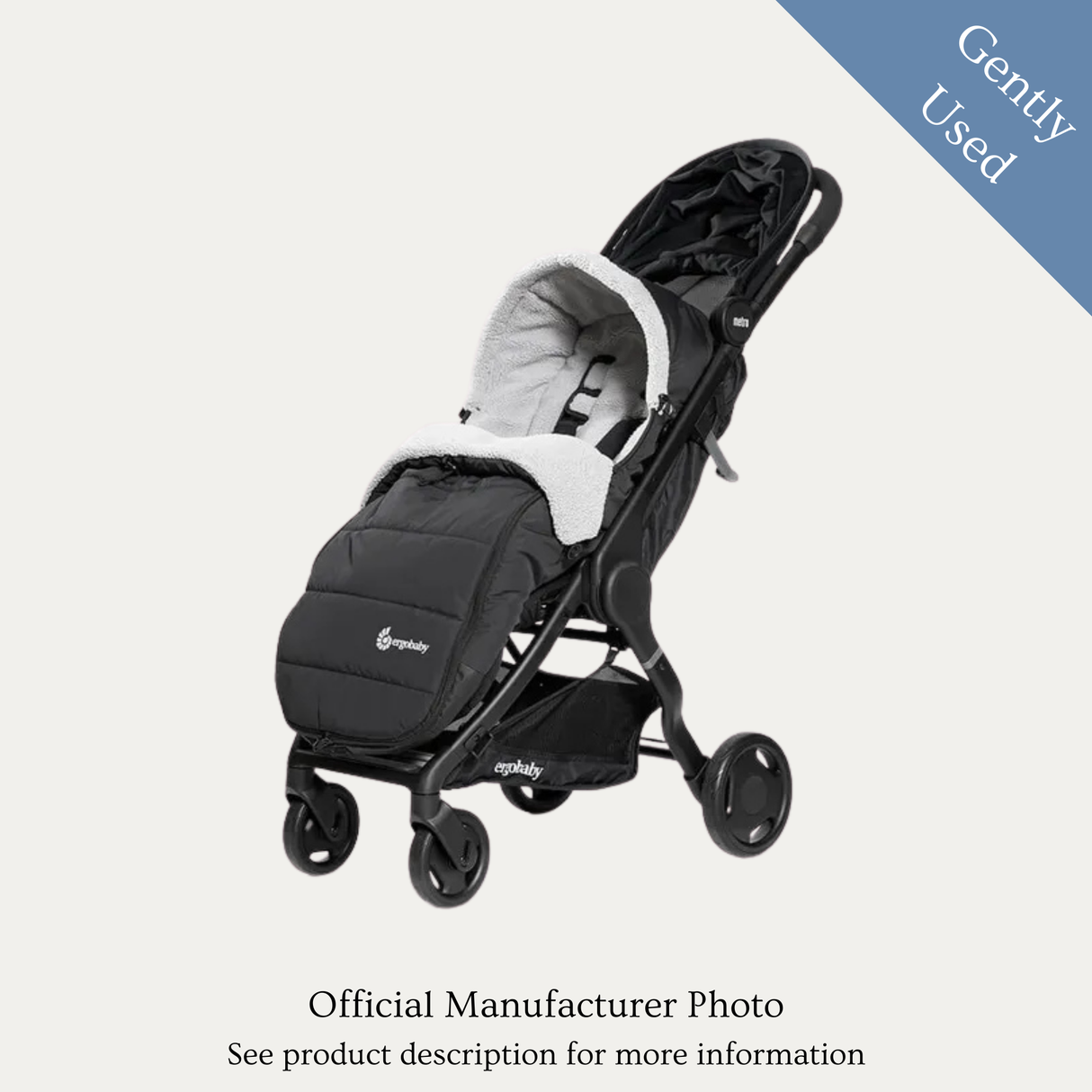 Ergobaby Metro+ Travel Pram & Winter Muff, Gently Used / Black