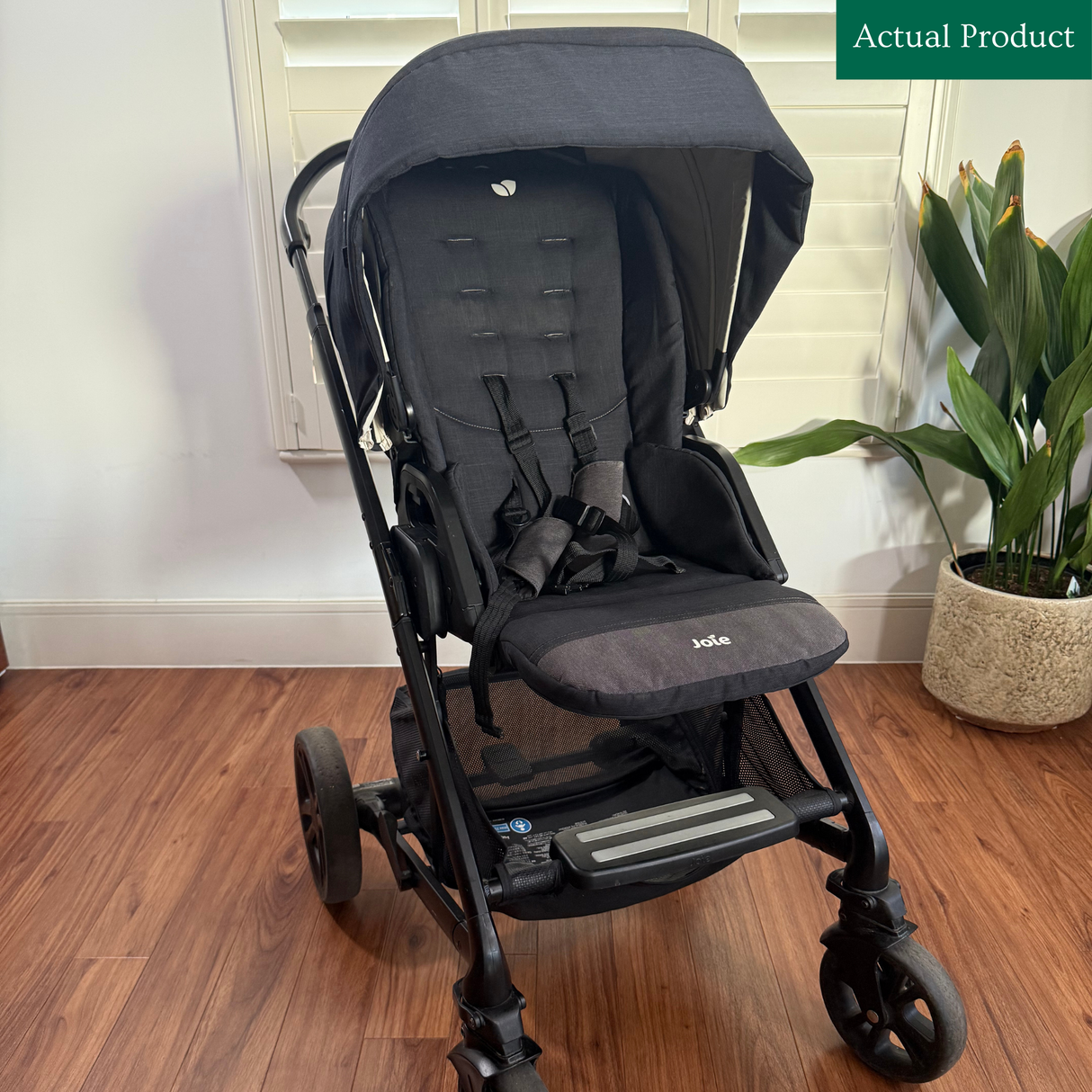 Joie Chrome Pram With Carrycot, Gently Used / Black