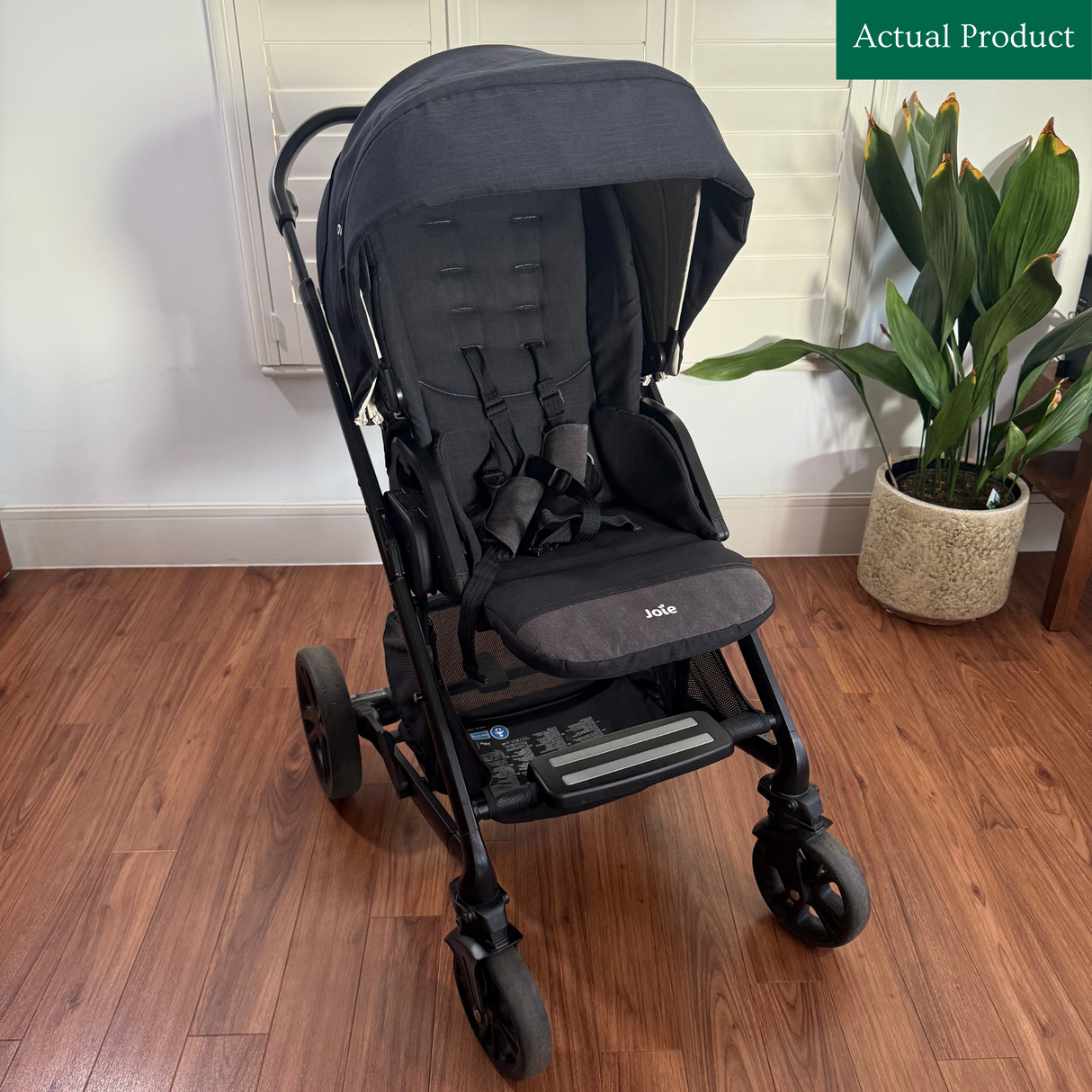 Joie Chrome Pram With Carrycot, Gently Used / Black