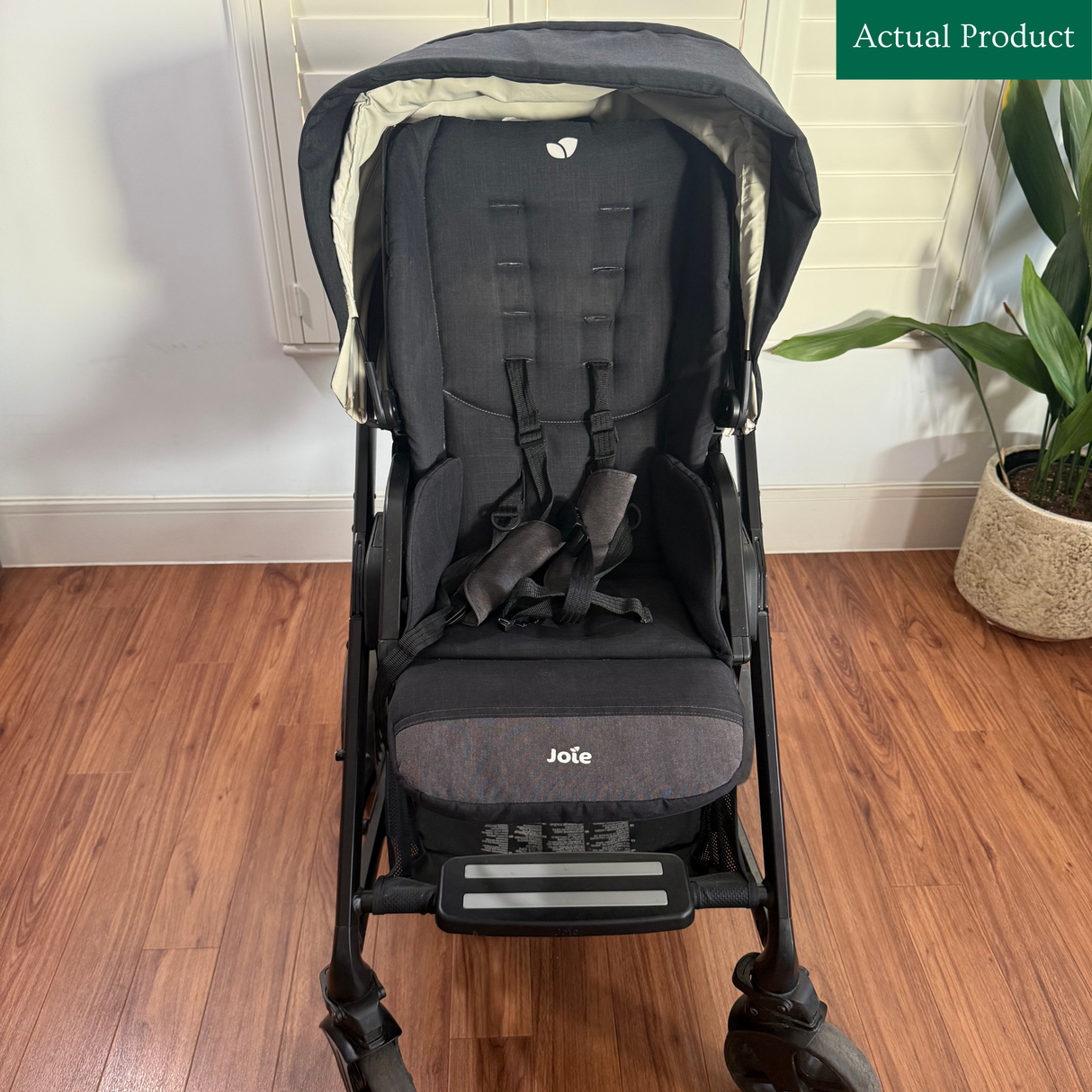 Joie Chrome Pram With Carrycot, Gently Used / Black