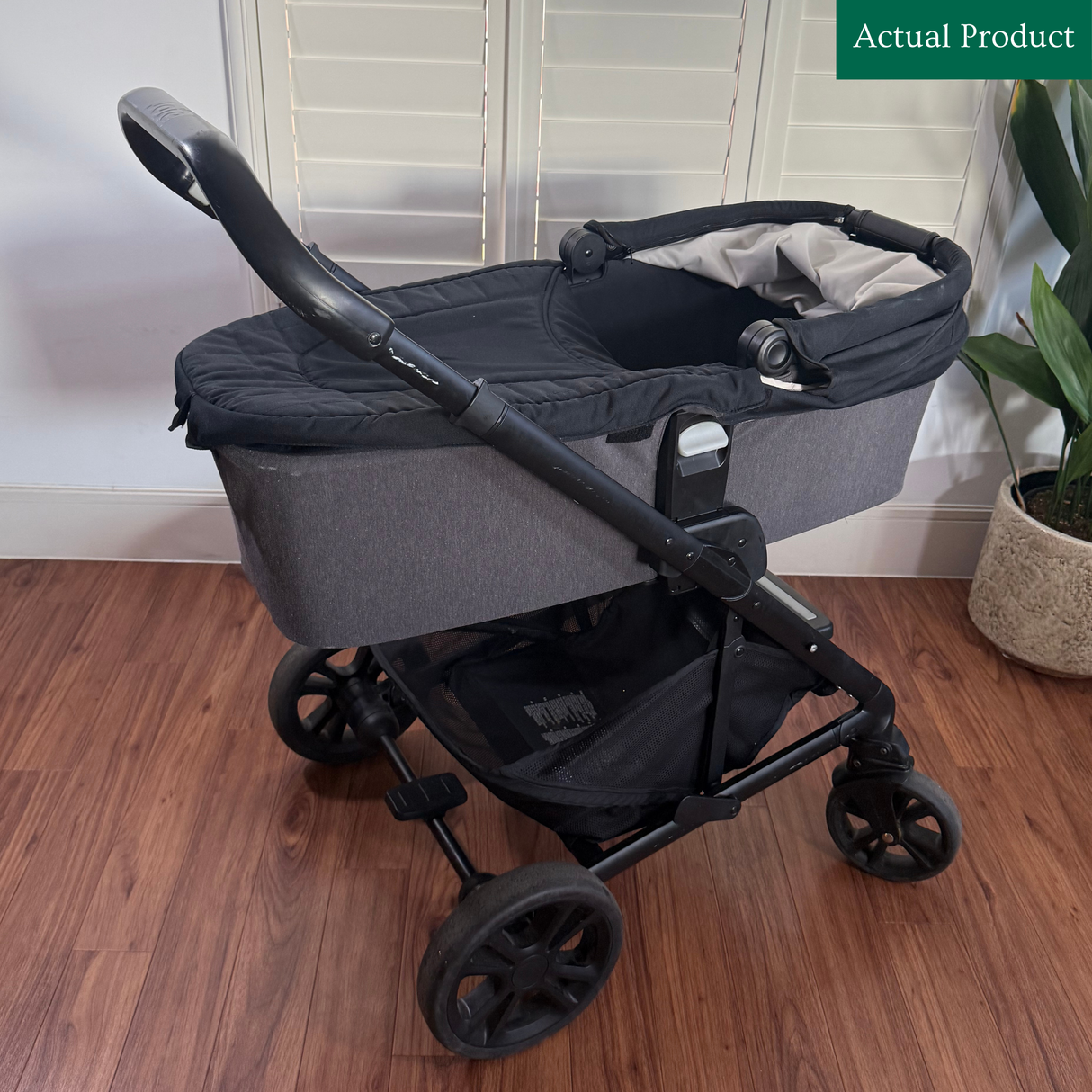 Joie Chrome Pram With Carrycot, Gently Used / Black