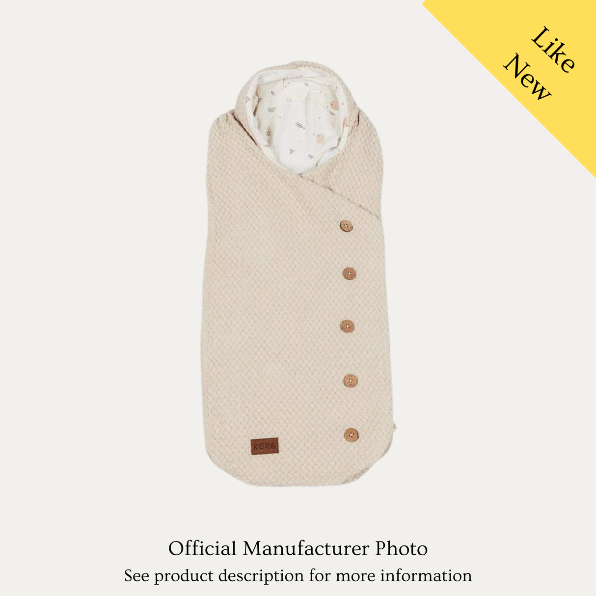 KURA Organics Car Seat Wrap, Like New / Beige