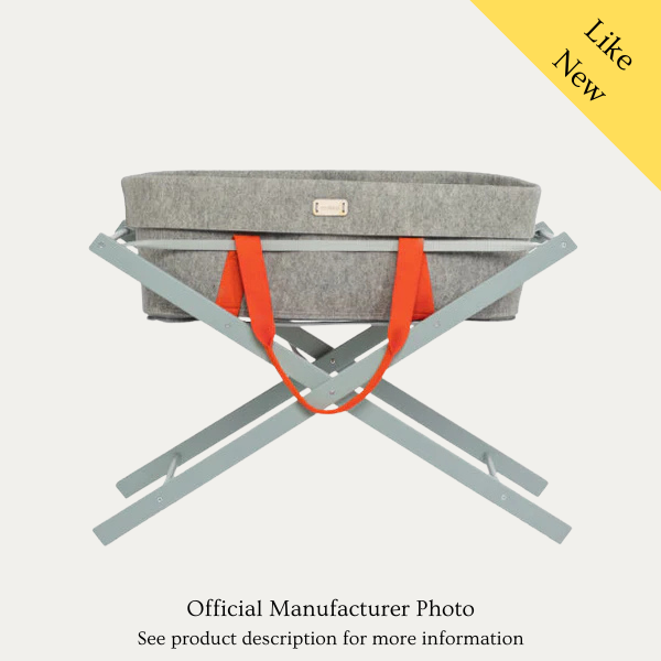 Mokee WoolNest Moses Basket, Like New / Orange