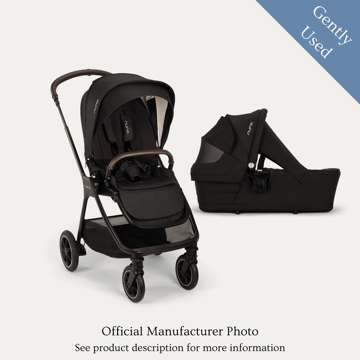 Preloved Nuna Triv Next Travel System, Black