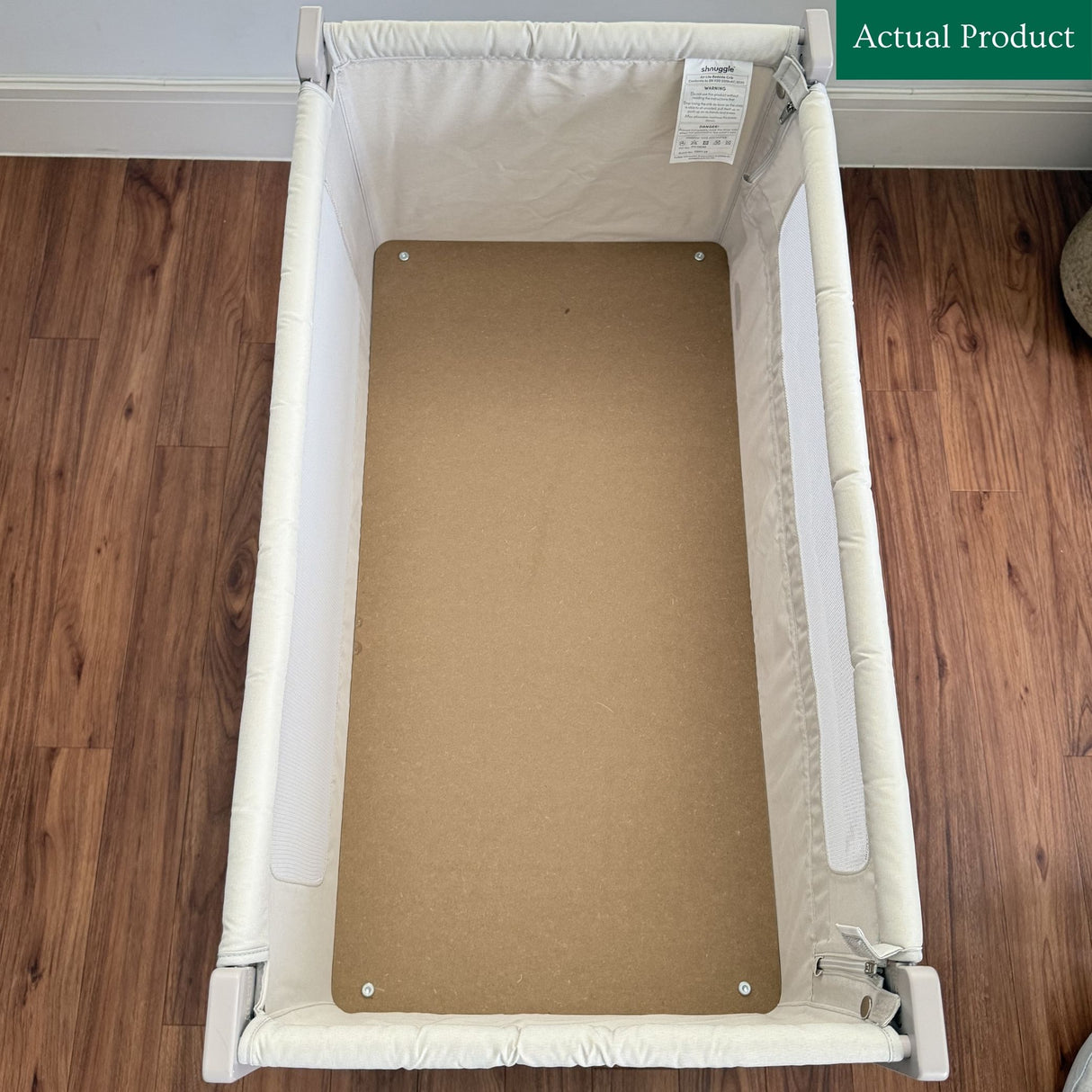 Shnuggle Air Lite Bedside Crib, Like New / Taupe