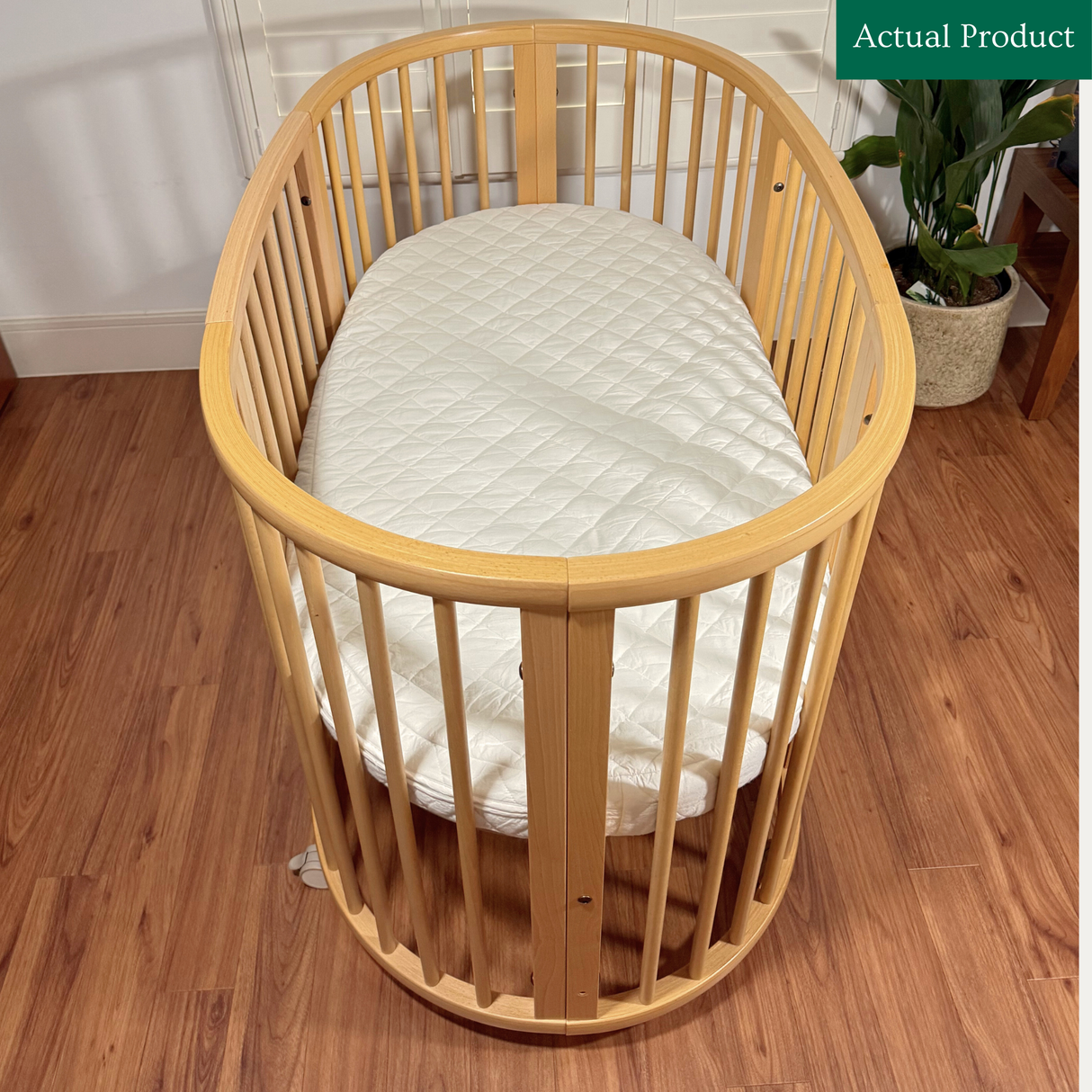 Stokke Sleepi V2 Baby Bed & Mattress, Like New / Natural Wood