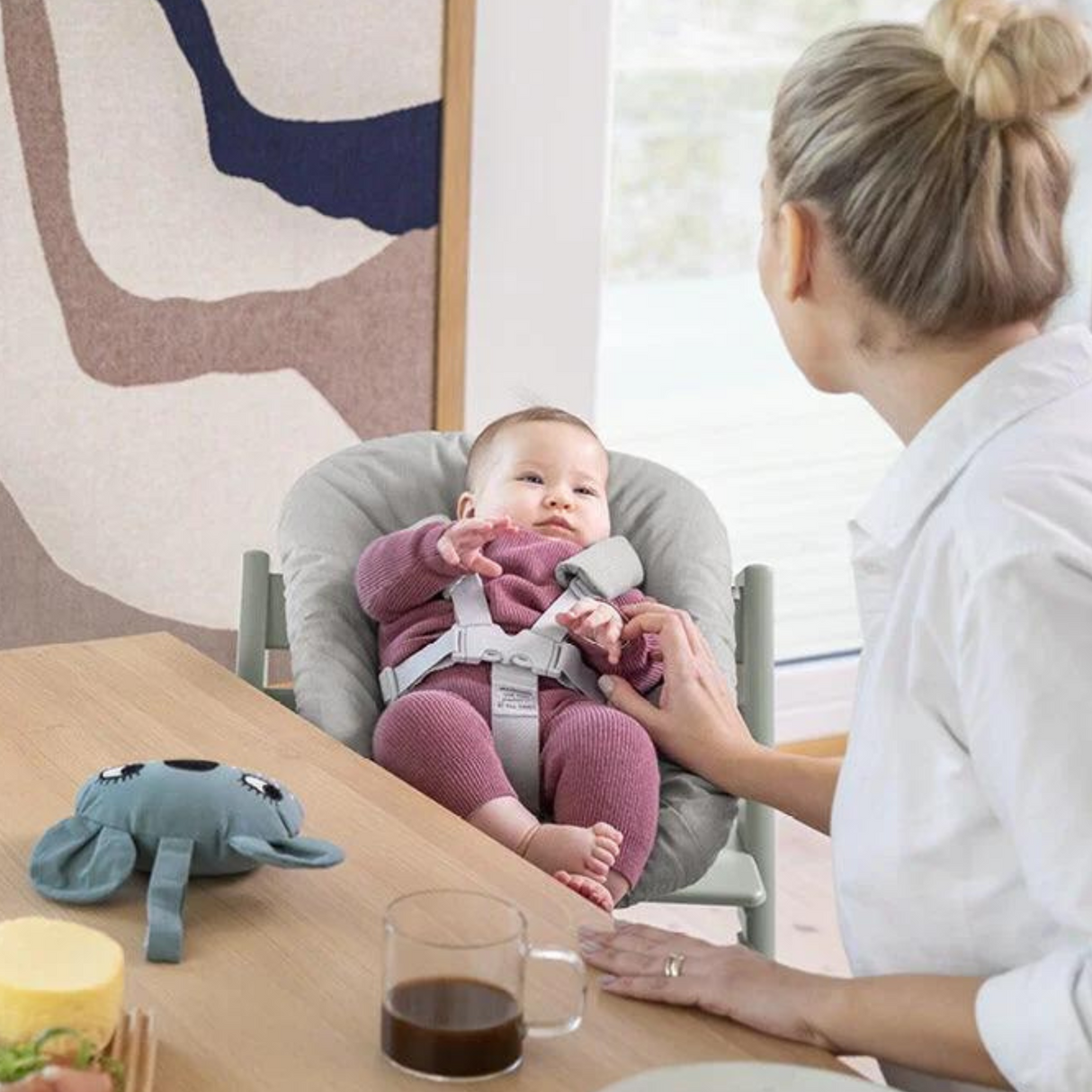 Tripp Trapp Newborn Chair, Like New / Grey