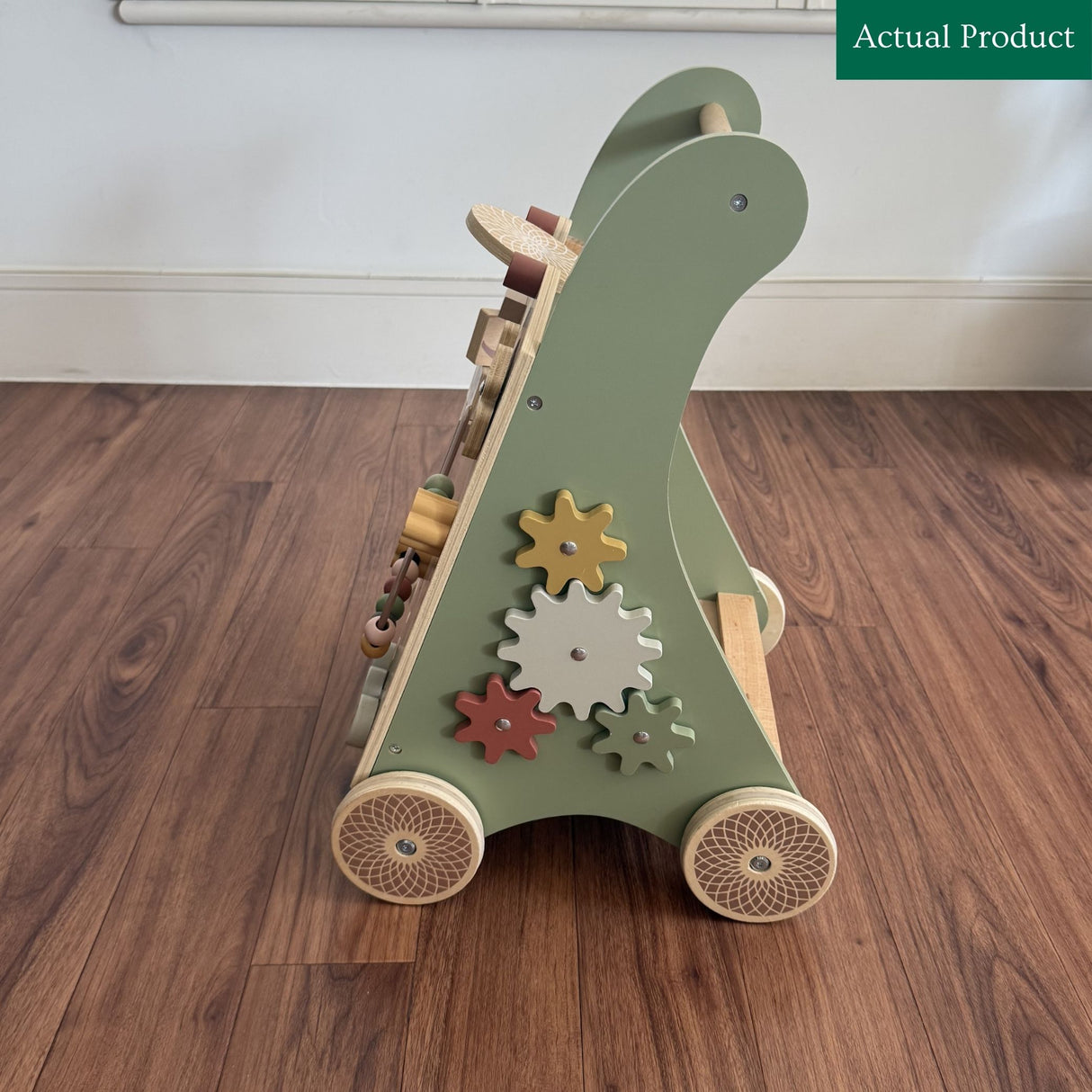 Tiny Love Boho Chic Wooden Activity Walk Behind, Like New / Green