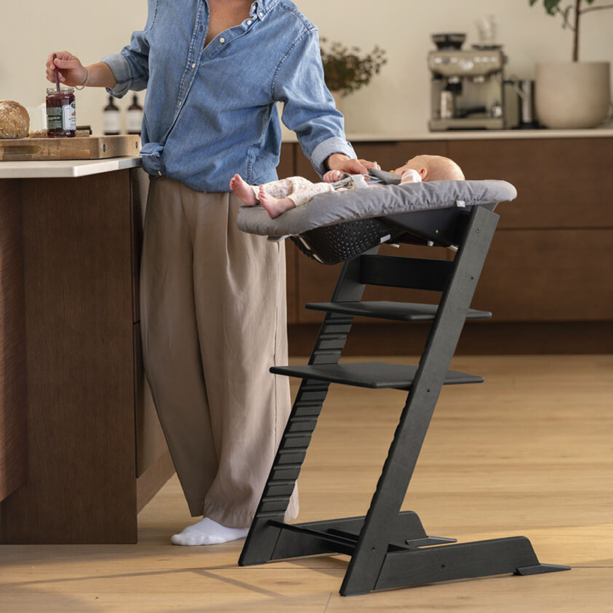 Tripp Trapp Newborn Chair, Like New / Anthracite