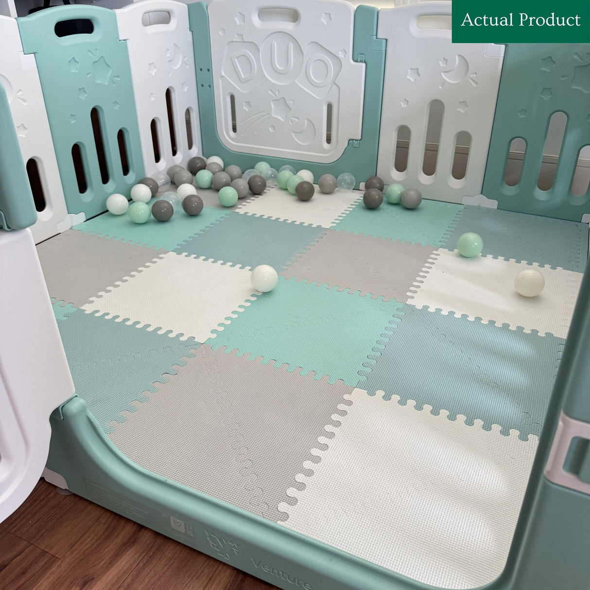 Venture Duo Playpen, Mat And Balls, Like New / Blue