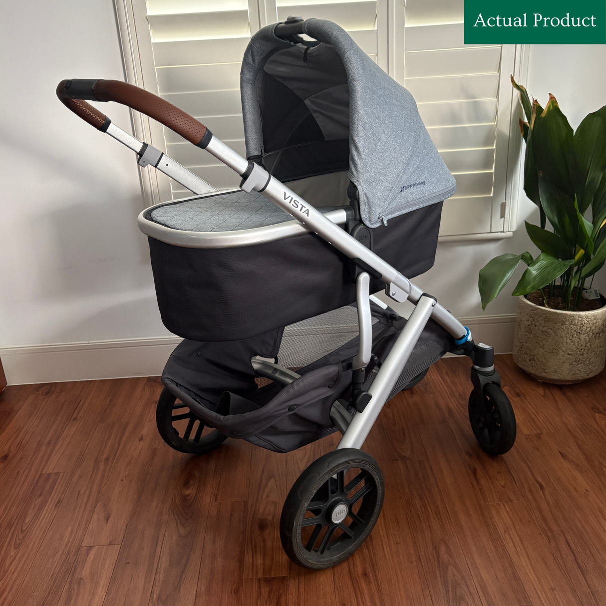 Preloved UPPAbaby Vista V1/V2 Pushchair with Carrycot, Grey