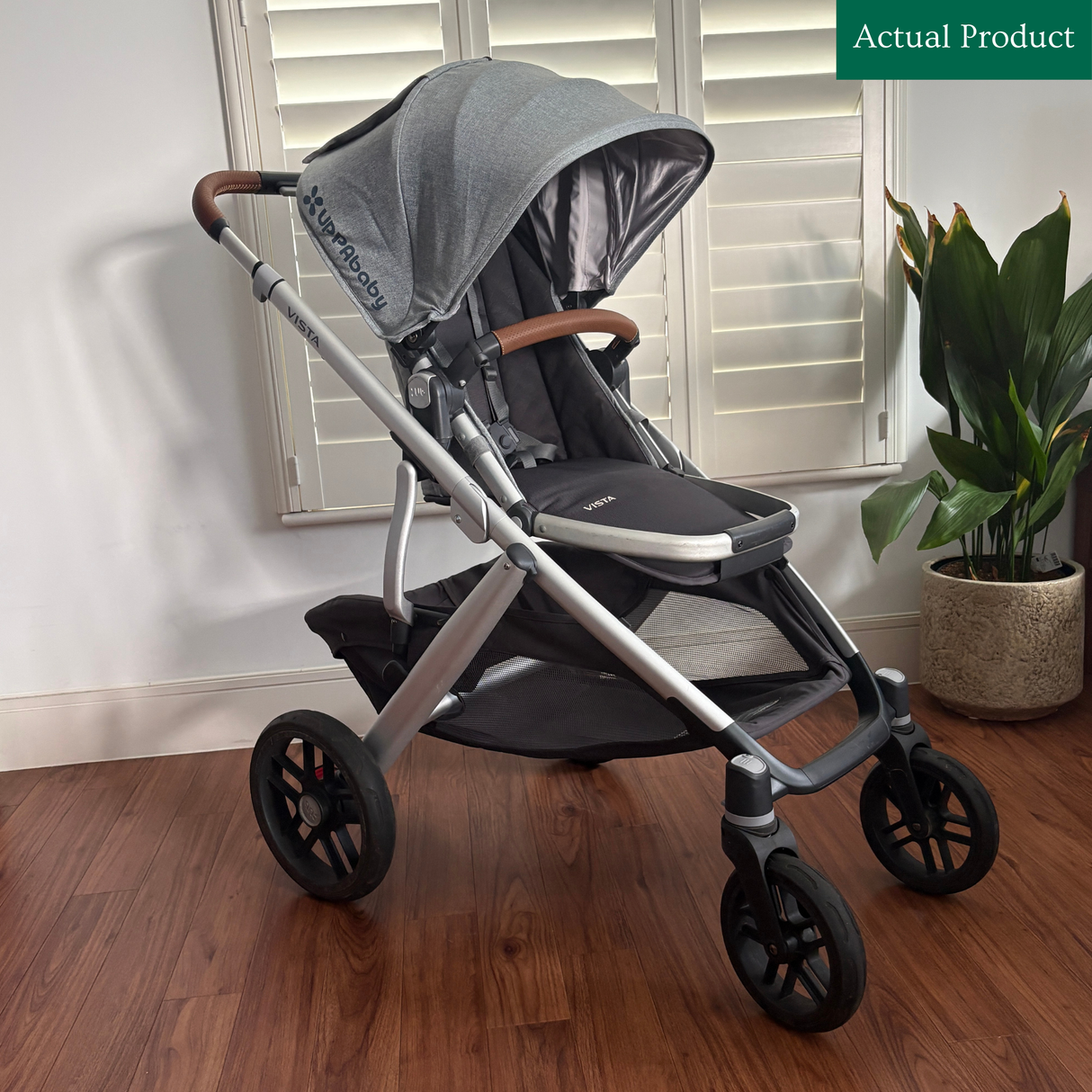 Preloved UPPAbaby Vista V1/V2 Pushchair with Carrycot, Grey