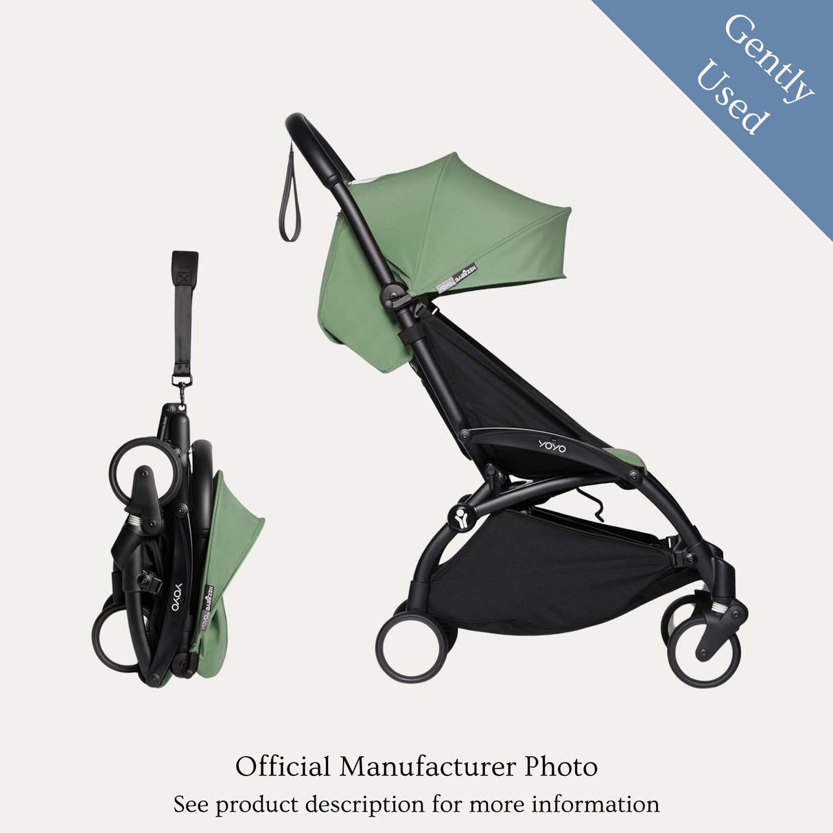 Babyzen YOYO Travel Pram, Gently Used / Green