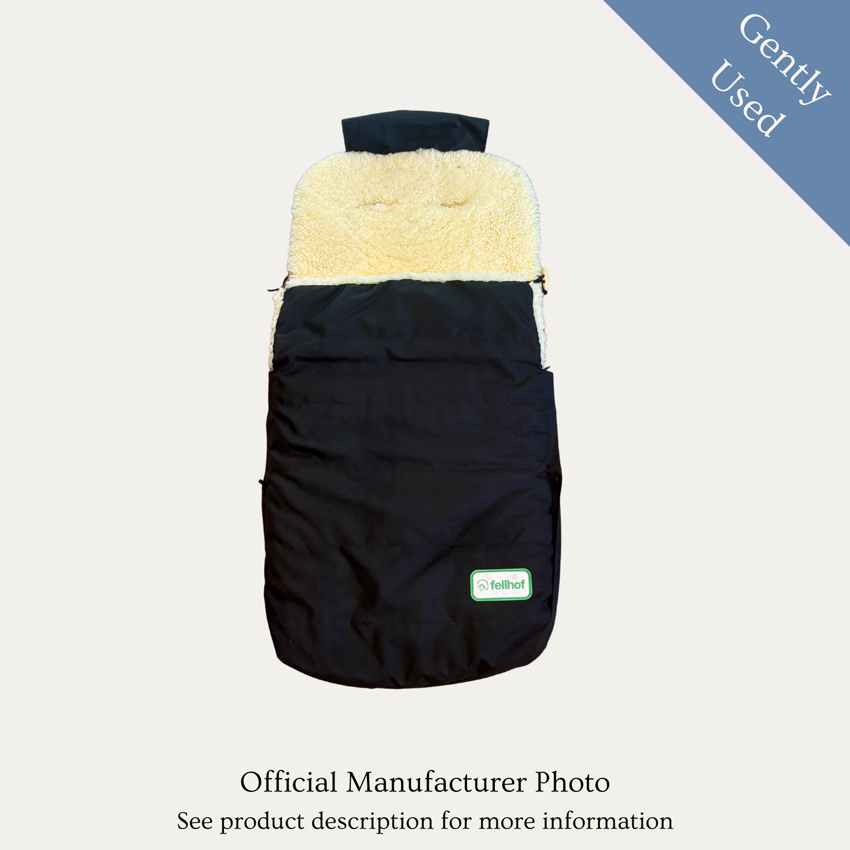 Fellhof Sheepskin Footmuff, Gently Used / Black