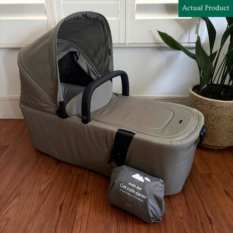 Joolz Aer² Cot and Rain Cover, Like New / Brown