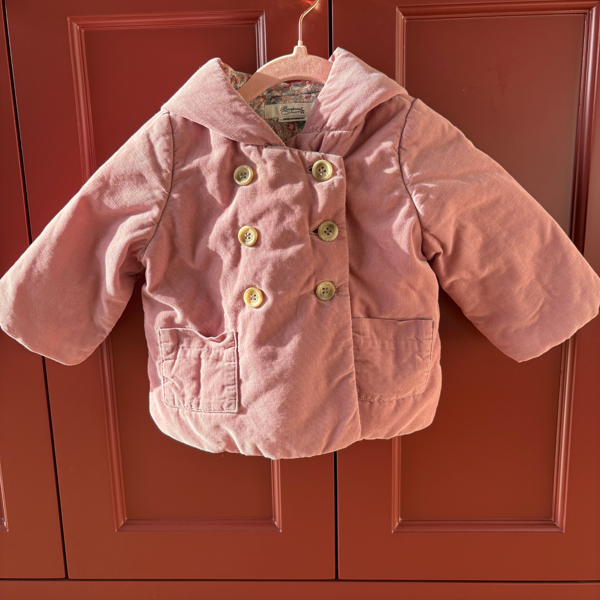 Bonpoint Quilted Padded Jacket (18M), Like New / Pink