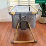 Tutti Bambini CoZee XL Bedside Crib, Gently Used / Light Grey